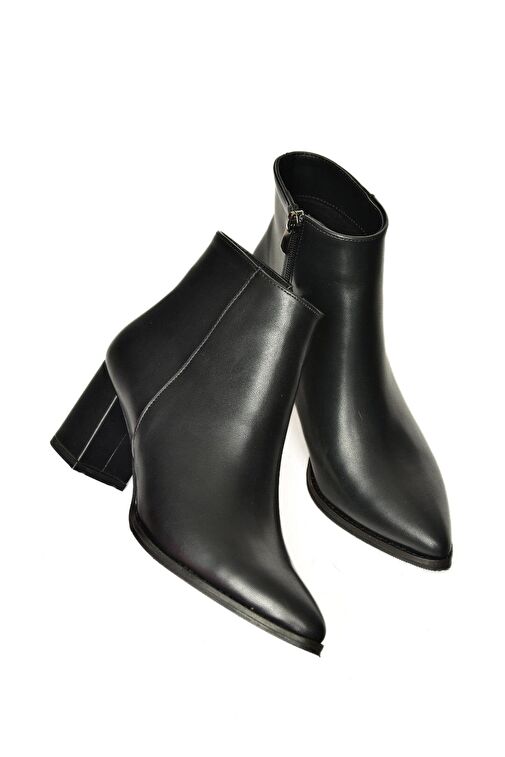 T820175009 Siyah Kalın Topuklu Kadın Ayakkabı - Görsel 7