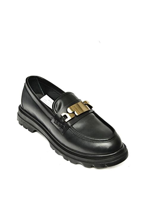 T820515109 Siyah Makosen Kadın Ayakkabı - Görsel 6