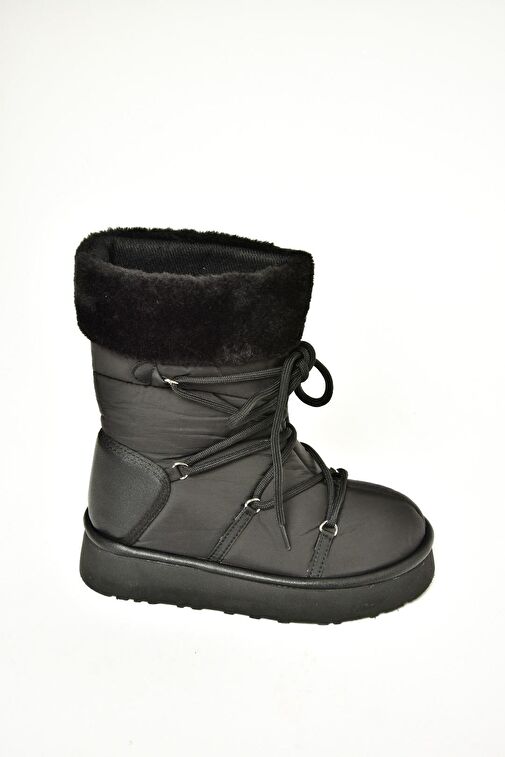 T476383004 Siyah Kumaş Kar Botu - Görsel 6