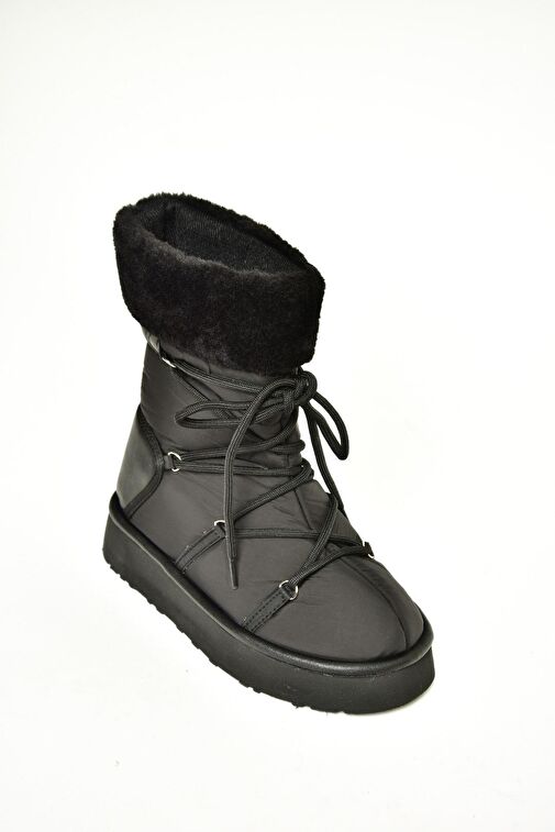 T476383004 Siyah Kumaş Kar Botu - Görsel 7