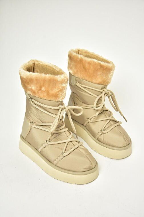 T476383004 Bej Kumaş Kar Botu - Görsel 6