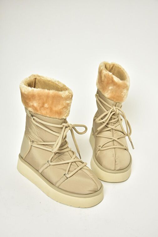 T476383004 Bej Kumaş Kar Botu - Görsel 9