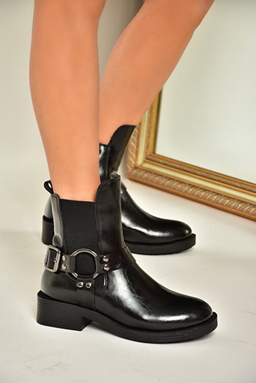 T820881009 Siyah Kadın Bot - Görsel 5