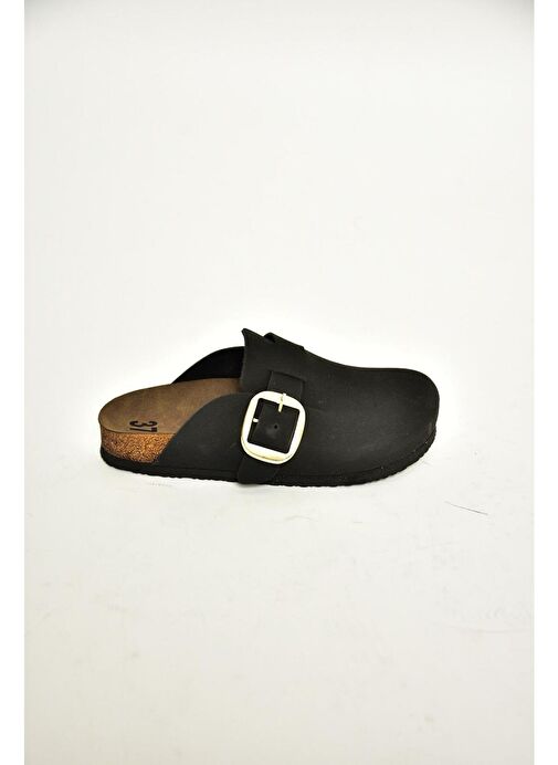 T777589002 Siyah Süet Kadın Terlik - Görsel 6