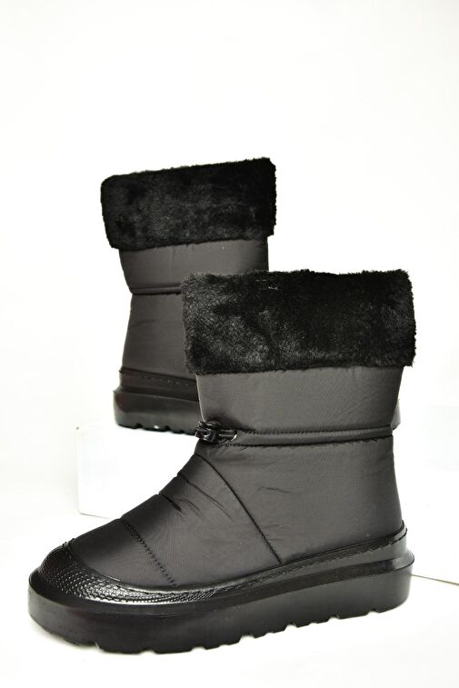 T476434004 Siyah Kumaş Kadın Bot - Görsel 6