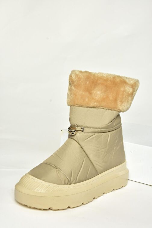 T476434004 Bej Kumaş Kadın Bot - Görsel 8