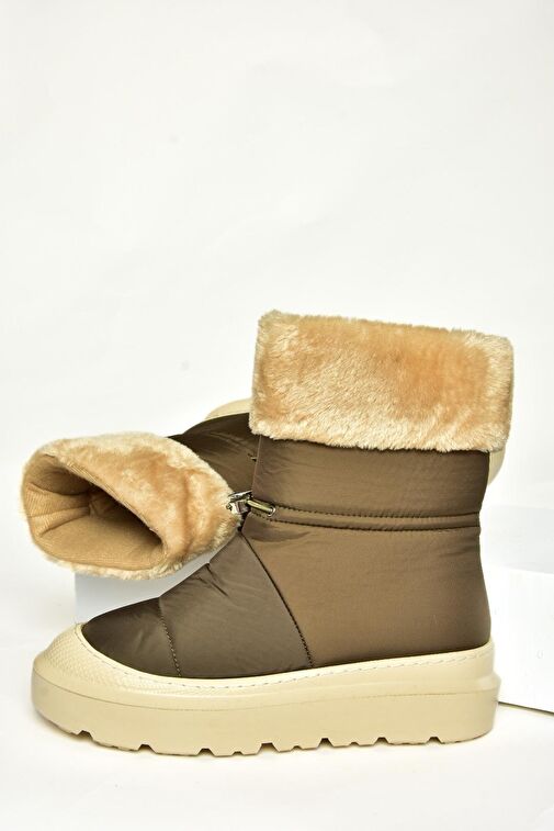 T476434004 Haki Kumaş Kadın Bot - Görsel 6