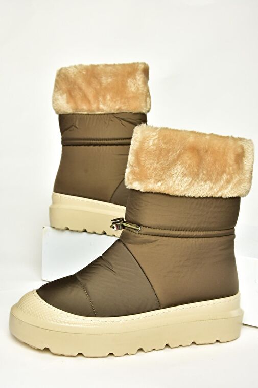 T476434004 Haki Kumaş Kadın Bot - Görsel 7