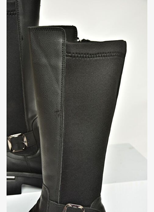 T996332009 Siyah Dalgıç Kumaş Klasik Çizme - Görsel 8