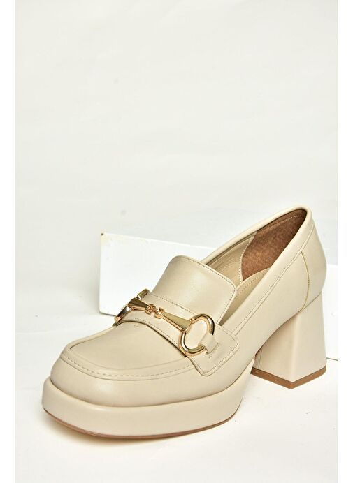 Fox Shoes Bej Kadın Topuklu Ayakkabı 13187 - Görsel 8