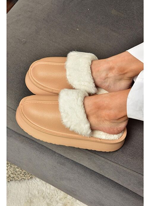 T918264209 Vizon İçi Peluş Kadın Terlik - Görsel 2