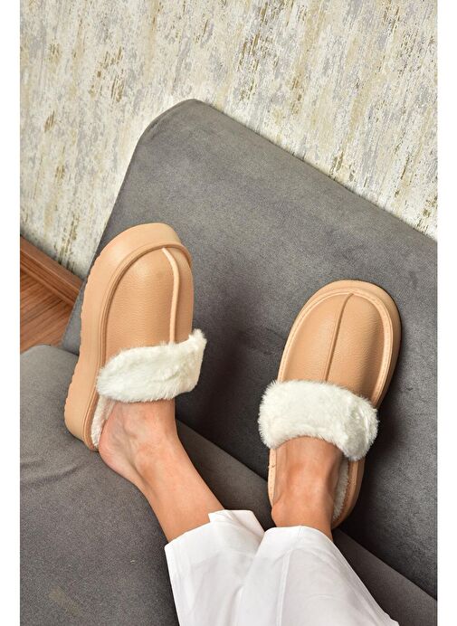 T918264209 Vizon İçi Peluş Kadın Terlik - Görsel 4