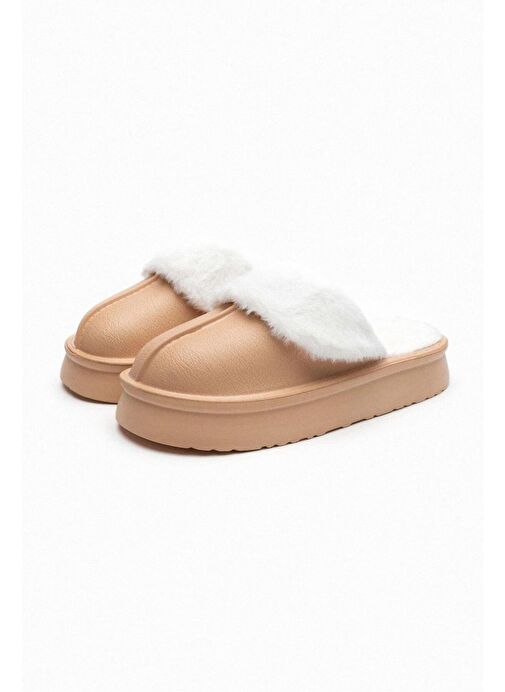 T918264209 Vizon İçi Peluş Kadın Terlik - Görsel 8