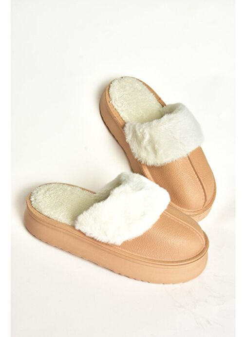 T918264209 Vizon İçi Peluş Kadın Terlik - Görsel 9