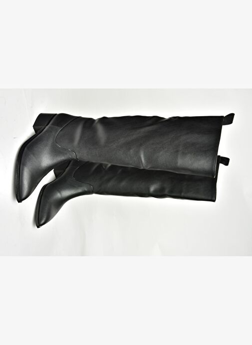 T422587009 Siyah Klasik Kadın Çizme - Görsel 6