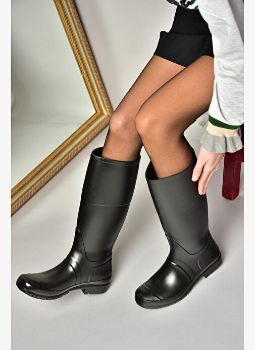 T858704009 Siyah Yağmur Çizmesi - Görsel 6