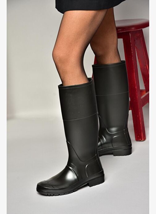T858704009 Siyah Yağmur Çizmesi - Görsel 3