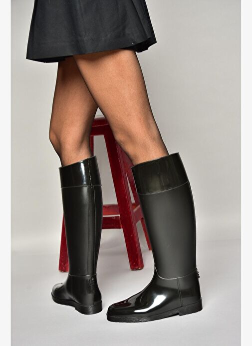 T858712109 Siyah Yağmur Çizmesi - Görsel 3