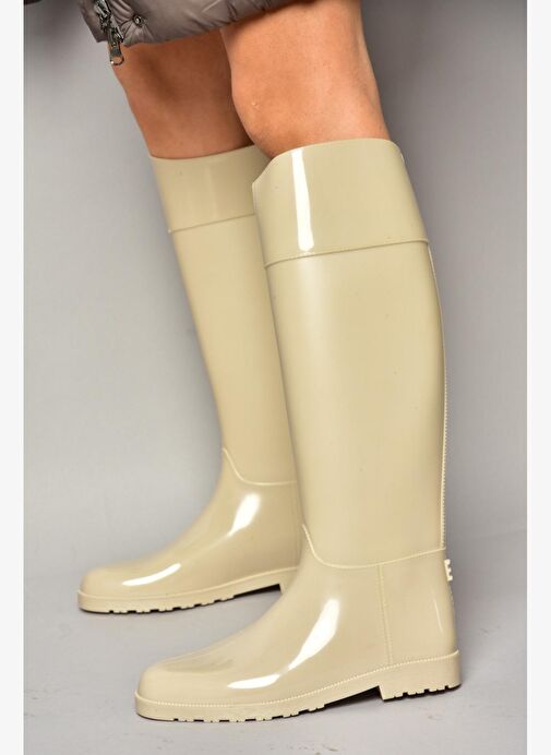 T858712109 Bej Yağmur Çizmesi - Görsel 4