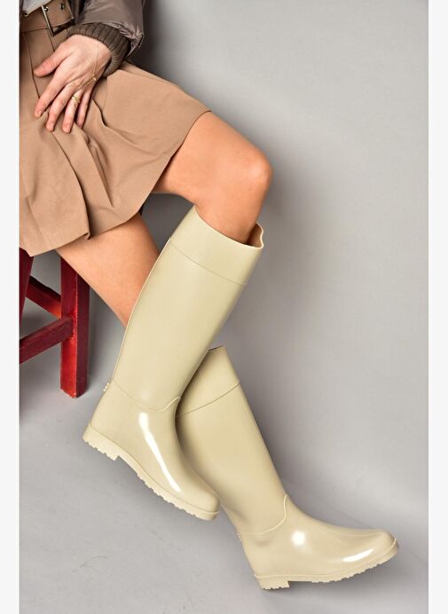 T858712109 Bej Yağmur Çizmesi - Görsel 5