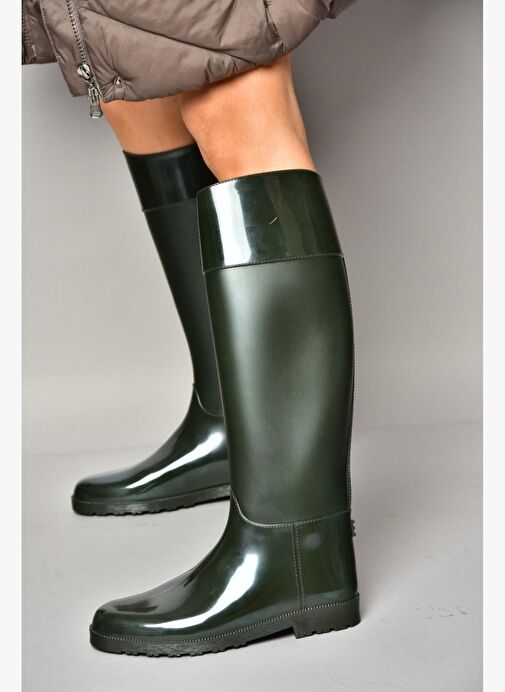 T858712109 Haki Yağmur Çizmesi - Görsel 4