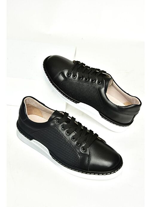 Fox Shoes Siyah Kadın Deri Sneaker 13311 - Görsel 5