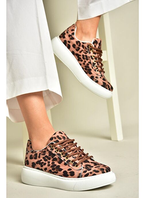 P602045004 Taba Kumaş Kadın Spor Ayakkabı Sneakers - Görsel 2