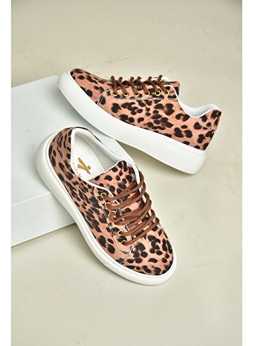 P602045004 Taba Kumaş Kadın Spor Ayakkabı Sneakers - Görsel 5