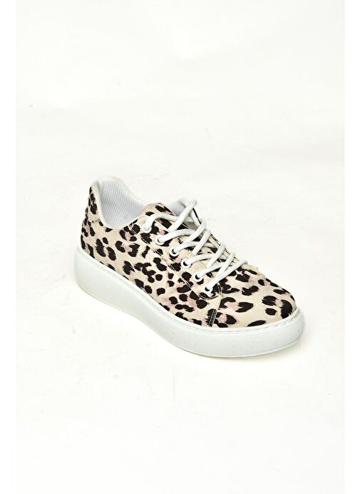 Fox Shoes Bej Kadın Sneaker 13330 - Görsel 3