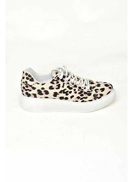 Fox Shoes Bej Kadın Sneaker 13330 - Görsel 4