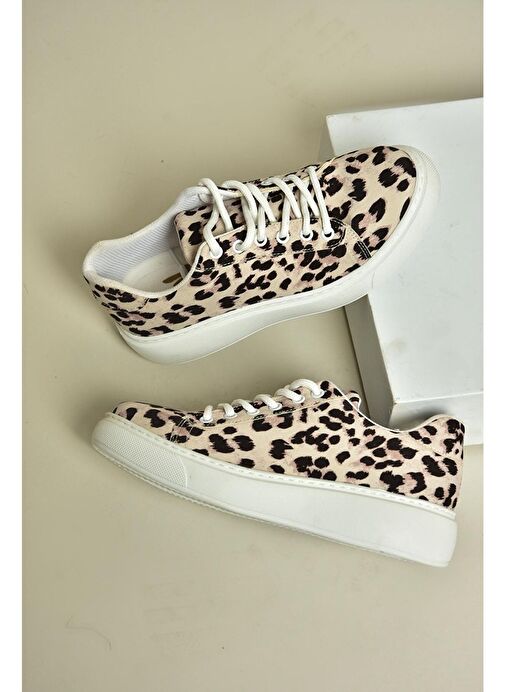 Fox Shoes Bej Kadın Sneaker 13330 - Görsel 6