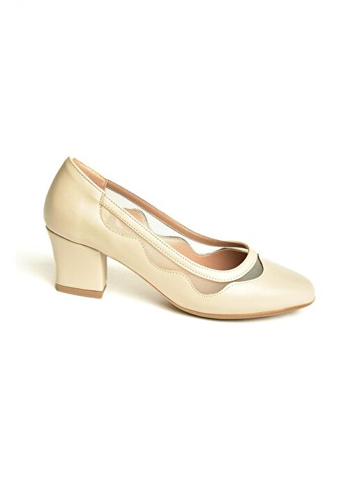 Fox Shoes Bej Kadın Topuklu Ayakkabı 13340 - Görsel 3