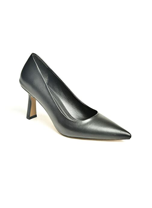 U820720009 Siyah Kalın Topuklu Kadın Ayakkabı - Görsel 4