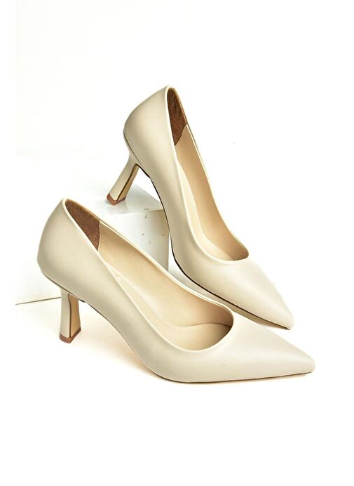 U820720009 Ten Kalın Topuklu Kadın Ayakkabı - Görsel 4