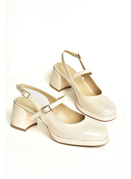 U820930008 Ten Rugan Kalın Topuklu Kadın Ayakkabı - Görsel 2