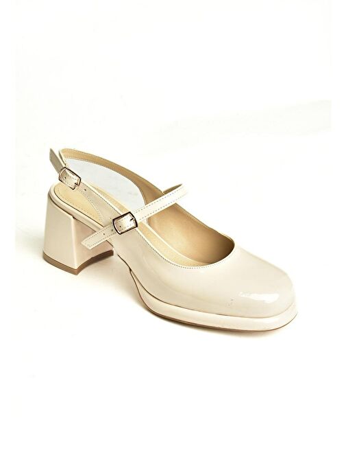 U820930008 Ten Rugan Kalın Topuklu Kadın Ayakkabı - Görsel 4