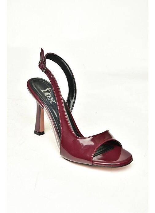 U997142808 Bordo Rugan İnce Topuklu Kadın Ayakkabı - Görsel 6