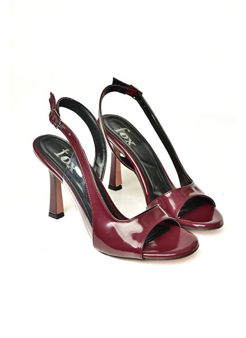 U997142808 Bordo Rugan İnce Topuklu Kadın Ayakkabı - Görsel 8