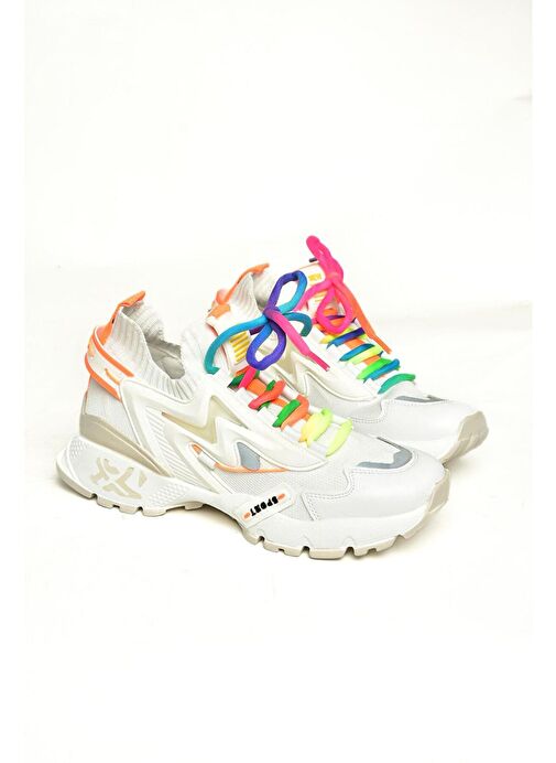 U602602509 Beyaz Kadın Spor Ayakkabı Sneakers - Görsel 9