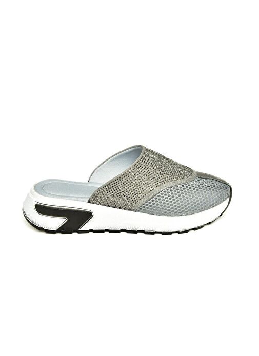 U312514415 Gri File Kadın Terlik - Görsel 6