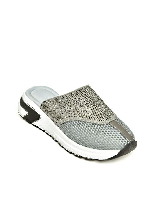 U312514415 Gri File Kadın Terlik - Görsel 7