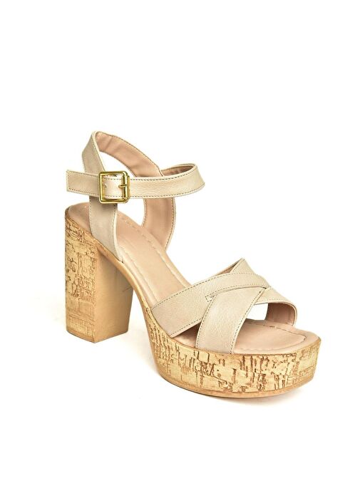 U996251509 Ten Platform Kalın Topuklu Kadın Ayakkabı - Görsel 7