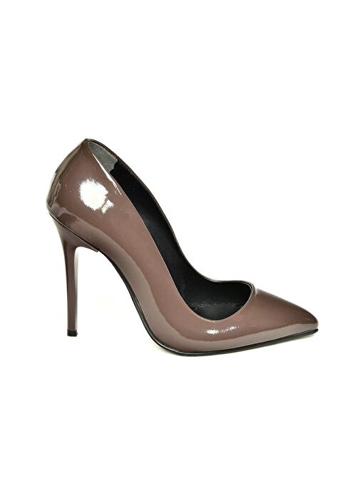 8922151908 Kahverengi Rugan İnce Topuklu Kadın Ayakkabı - Görsel 7