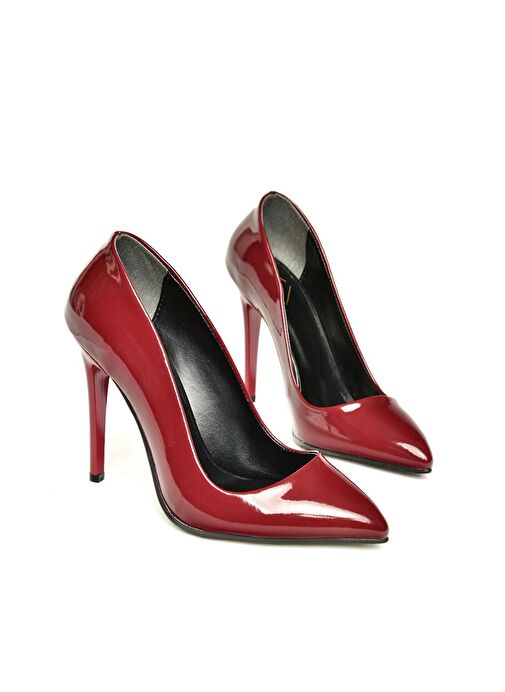 8922151908 Bordo Rugan İnce Topuklu Kadın Ayakkabı - Görsel 8