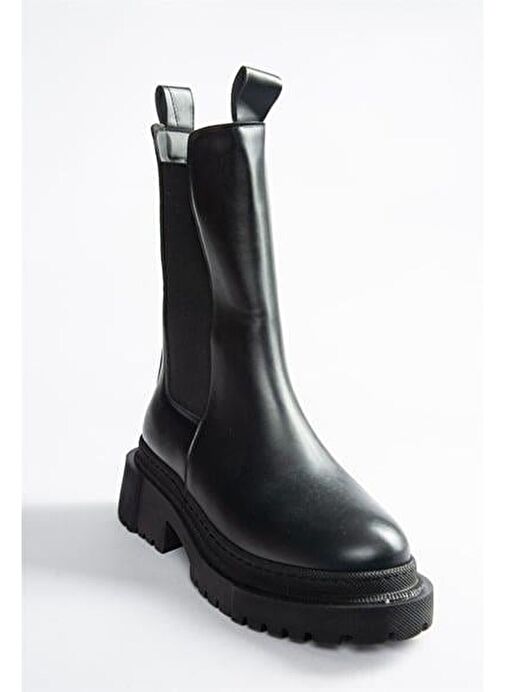 T652449009 Siyah Kalın Tabanlı Kadın Bot - Görsel 7