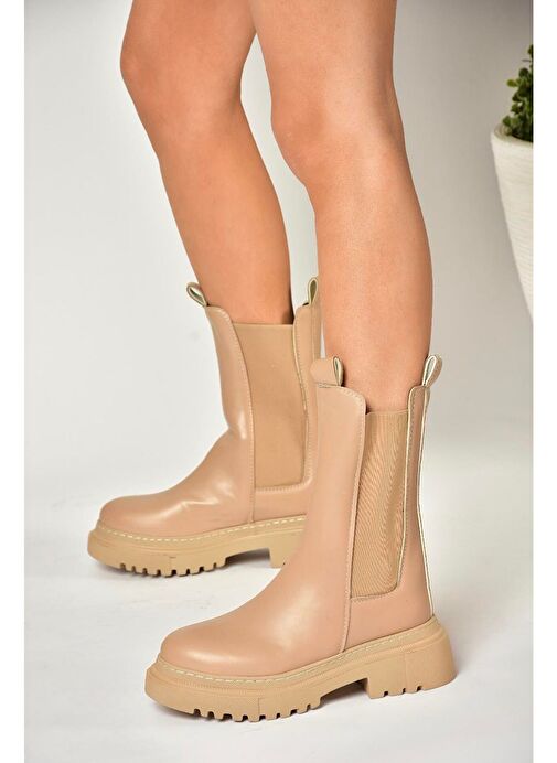 T652449009 Ten Kalın Tabanlı Kadın Bot - Görsel 2