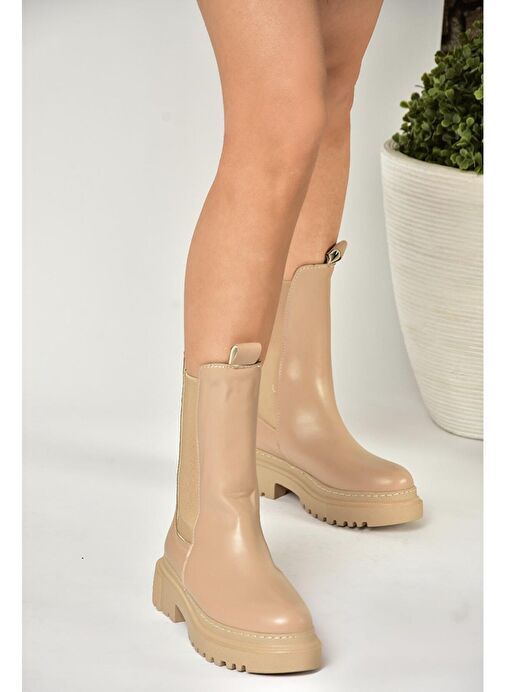 T652449009 Ten Kalın Tabanlı Kadın Bot - Görsel 3