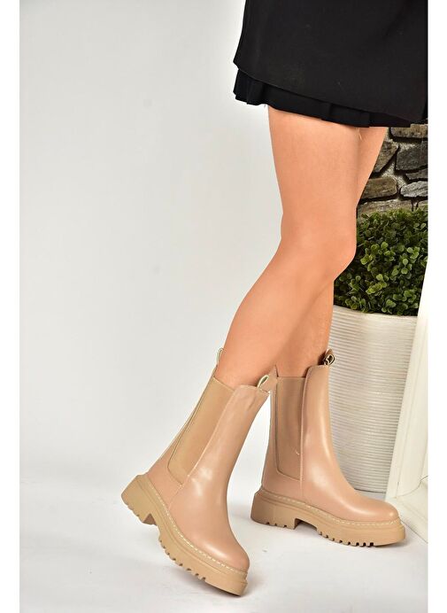 T652449009 Ten Kalın Tabanlı Kadın Bot - Görsel 4