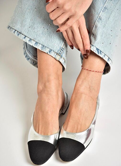 Fox Shoes Fox Shoes U725512009 Gümüş Kadın Babet Boyner'de! Gümüş - 5. görsel