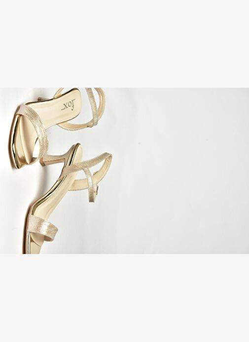 U569519914 Altın Sim Topuklu Kadın Ayakakbı - Görsel 5